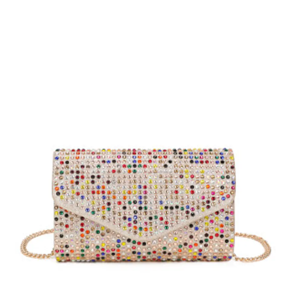 Sac banane pour femme avec strass étincelants sangle noire 1