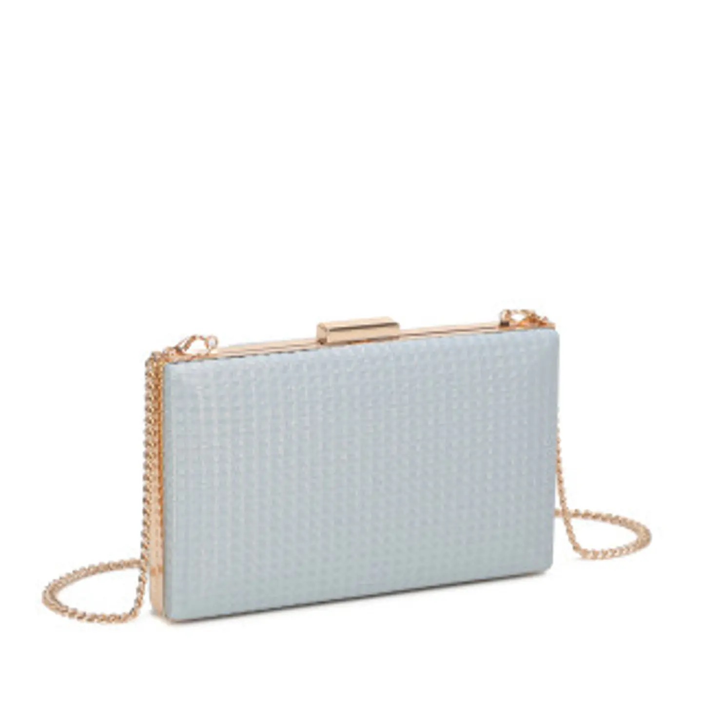 Sac banane chic strass nacre blanche reflets précieux 1