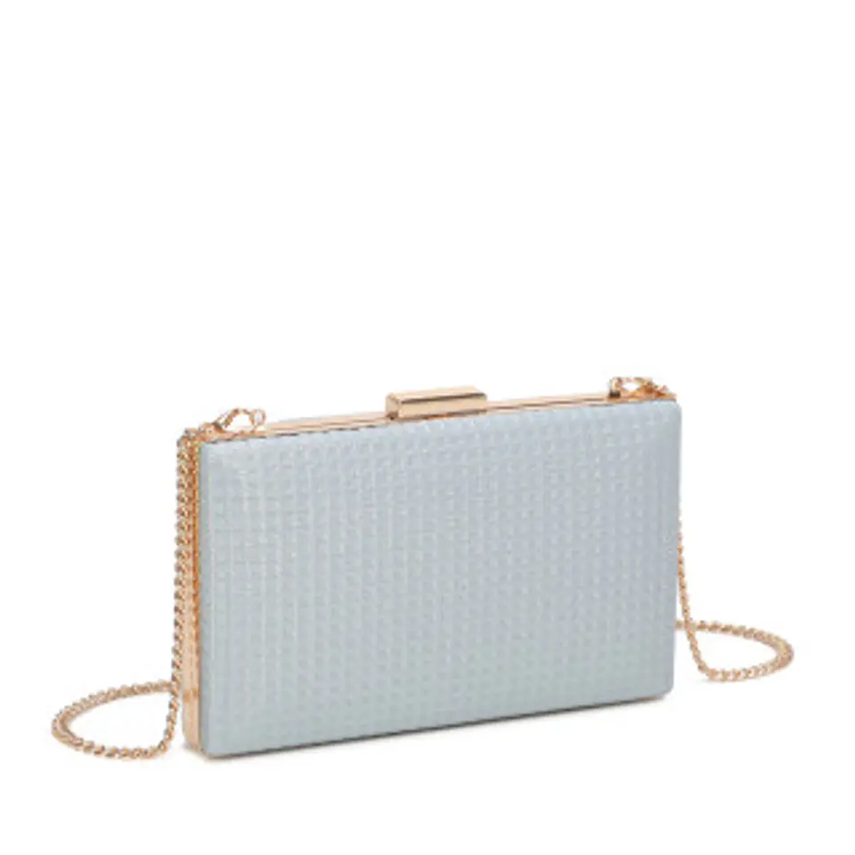 Sac banane chic strass nacre blanche reflets précieux 1