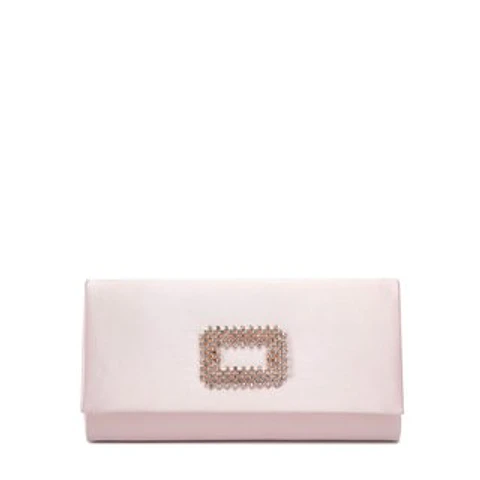 Sac banane en satin avec application broderie fleur délicate