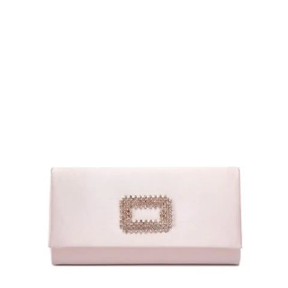 Sac banane en satin avec application broderie fleur délicate 1