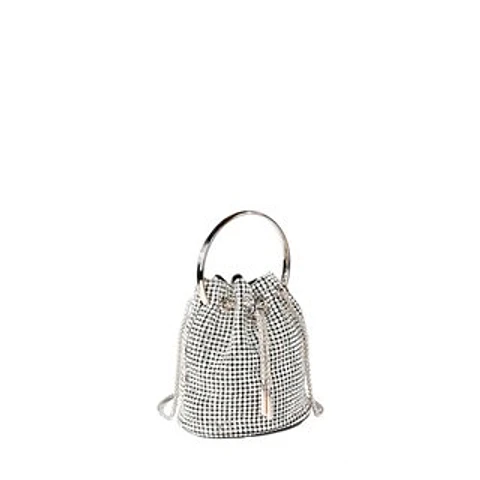 Sac banane rond argenté pour fête silhouette ronde graphique