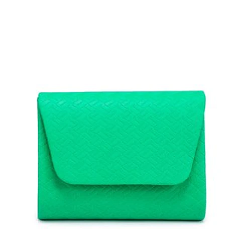 Petite pochette enveloppe à motif zigzag tissu jacquard géométrique