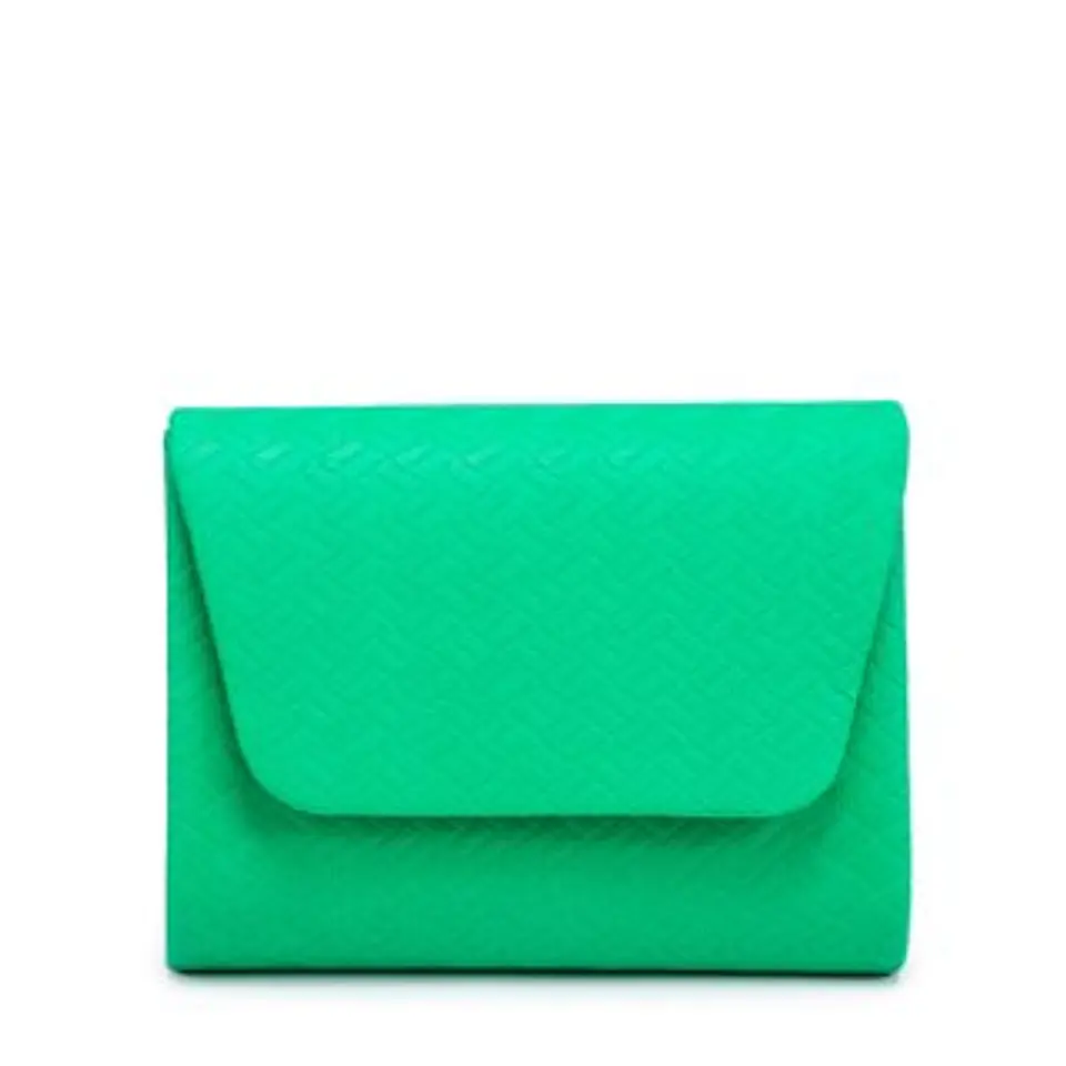 Petite pochette enveloppe à motif zigzag tissu jacquard géométrique 1