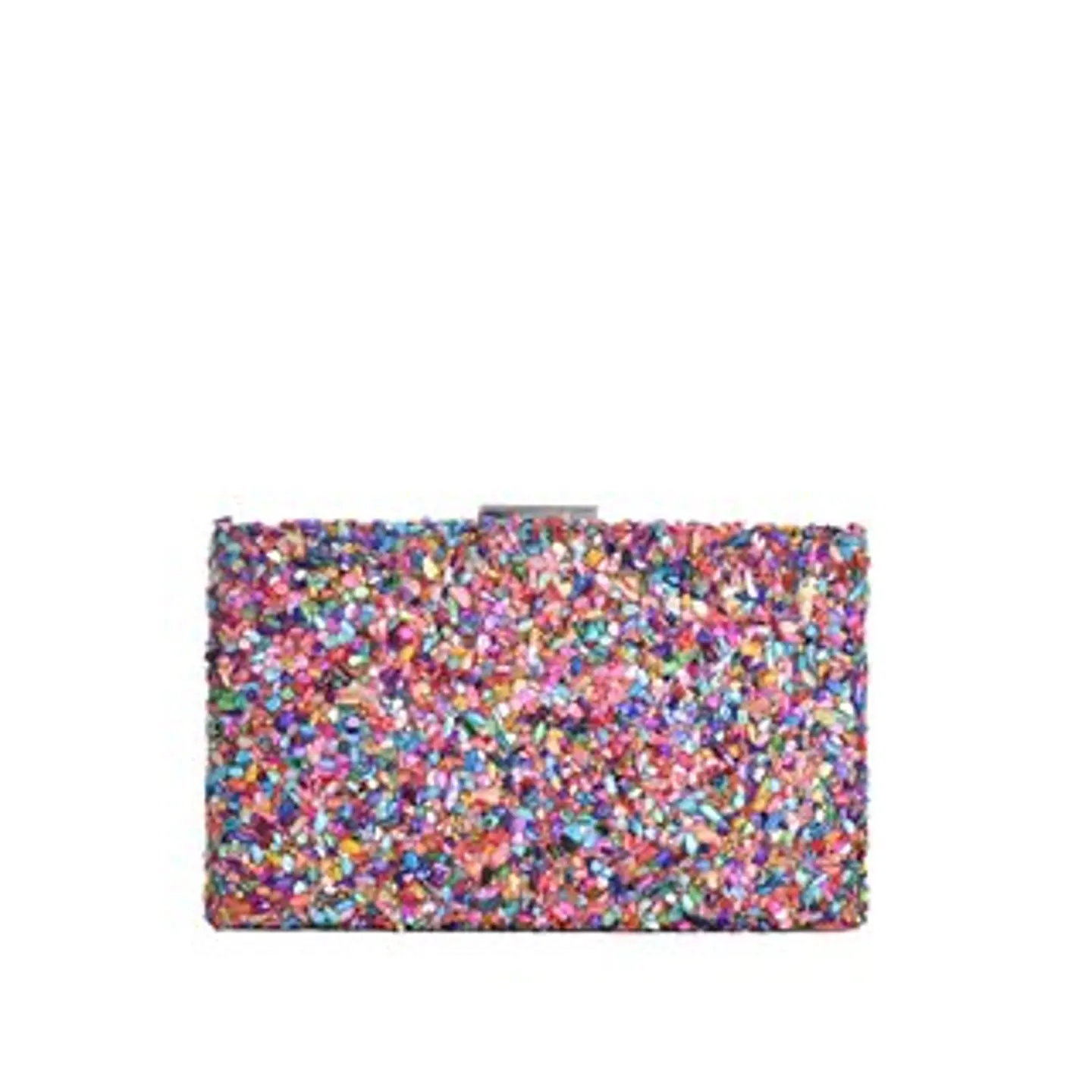 Sac de fête orné de strass rectangulaires géométriques chic 1