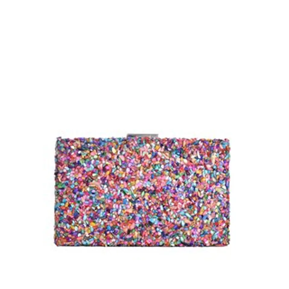 Sac de fête orné de strass rectangulaires géométriques chic 1