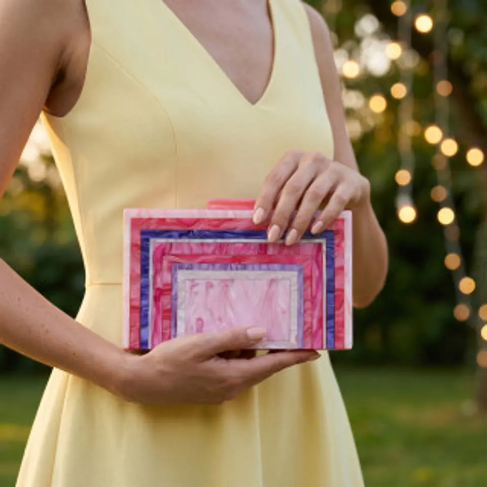 Sac de fête en acrylique transparent rigide tendance 1