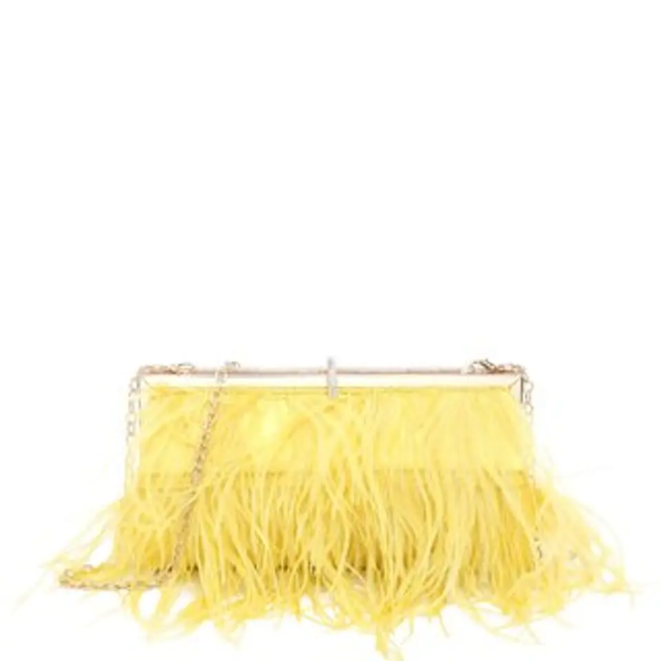 Sac de fête en plumes douces style cabaret sophistiqué 1