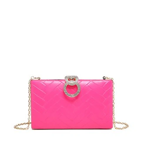 Sac banane brillant avec gravure en zigzag relief géométrique