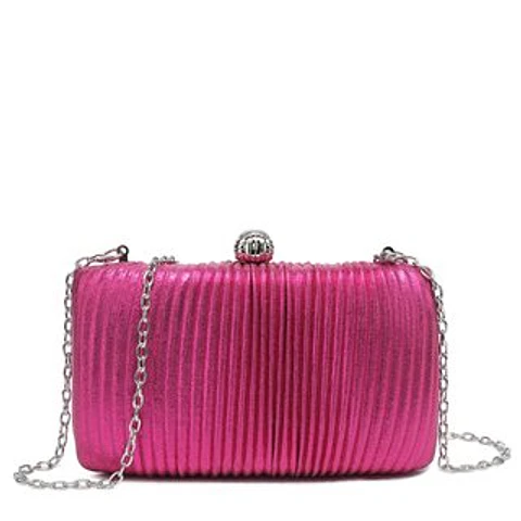 Sac banane à texture métallique structure rigide look urbain