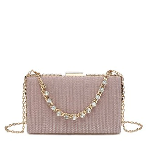 Sac banane de fête avec chaîne en pierres précieuses luxe