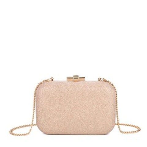 Pochette arrondie pour femme cuir véritable texture grainée luxe