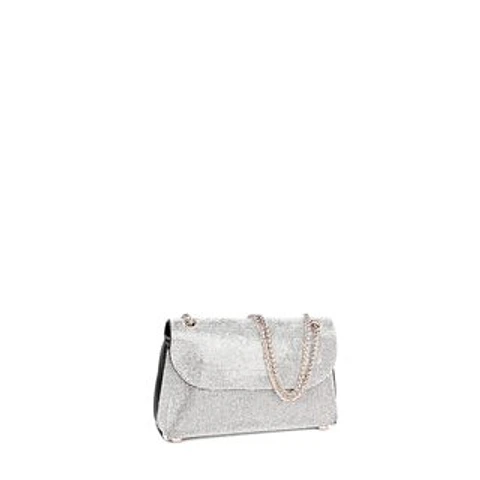 Pochette femme avec bandoulière sangle textile multicolore amovible