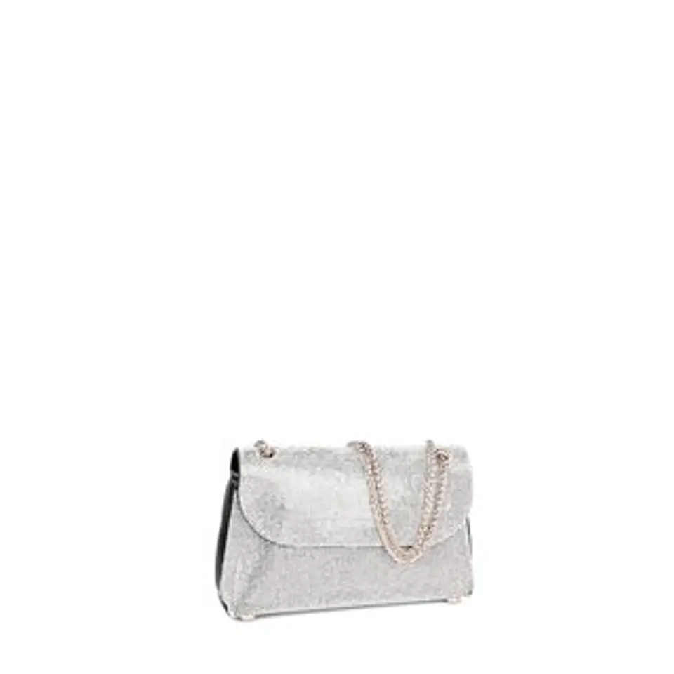 Pochette femme avec bandoulière sangle textile multicolore amovible 1