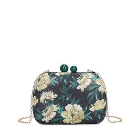 Pochette femme motif fleuri imprimé fleurs délicates printemps