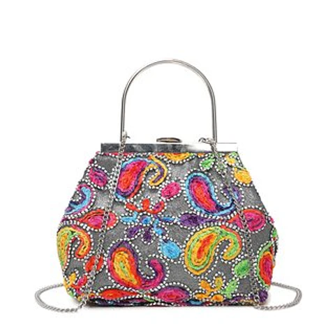 Pochette femme poignée rigide résine transparente design contemporain
