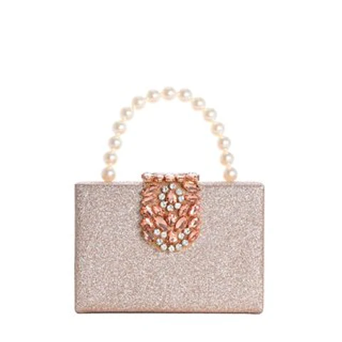Pochette pour femme avec poignée textile souple confort porté main