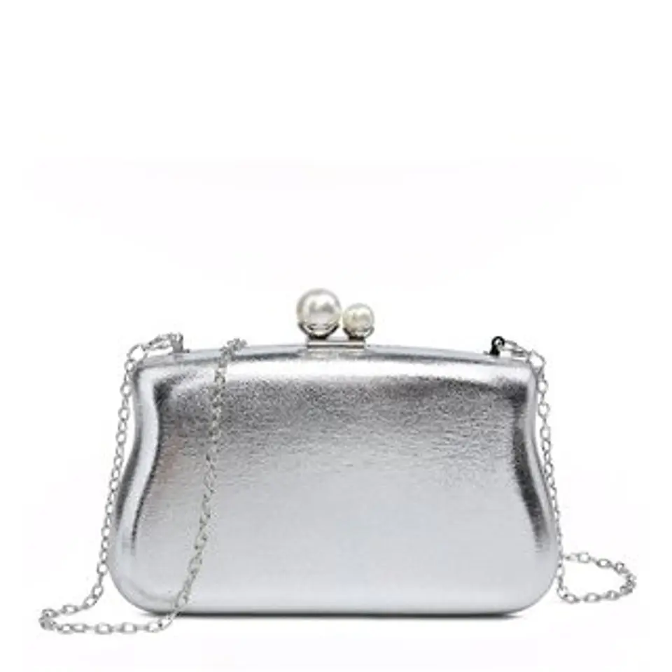 Pochette femme finitions perles mailles filet crochet bohème été 1