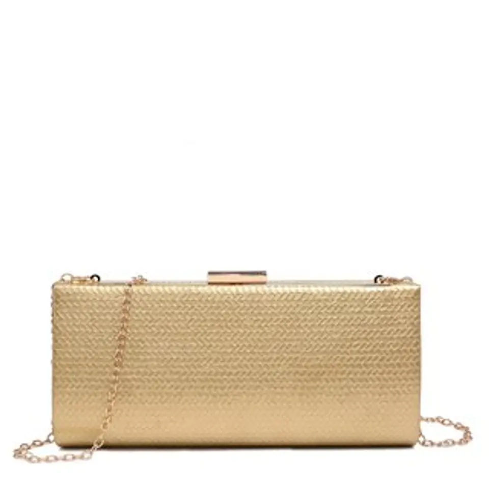 Pochette femme à motif zigzag brodé relief fils colorés géométriques 1