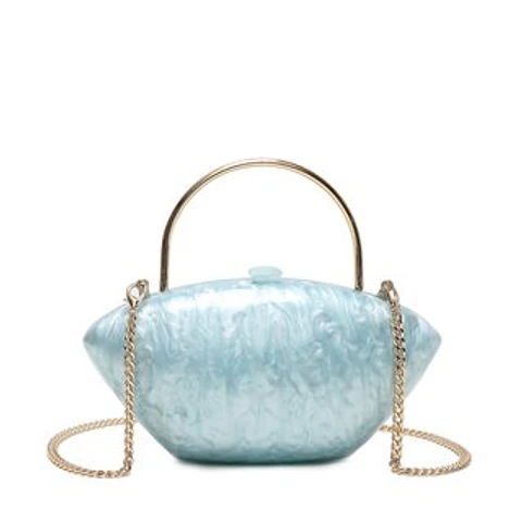 Pochette acrylique pour femme boîte rigide transparente style minimaliste