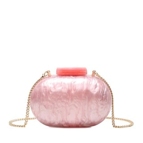 Pochette acrylique noire géométrique fermoir magnétique sécurité pro
