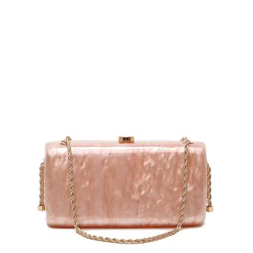 Pochette acrylique marbrée effet pierre précieuse luxe créateur unique 1