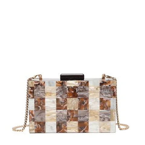 Pochette en acrylique pour femme incrustation paillettes étincelantes nuit