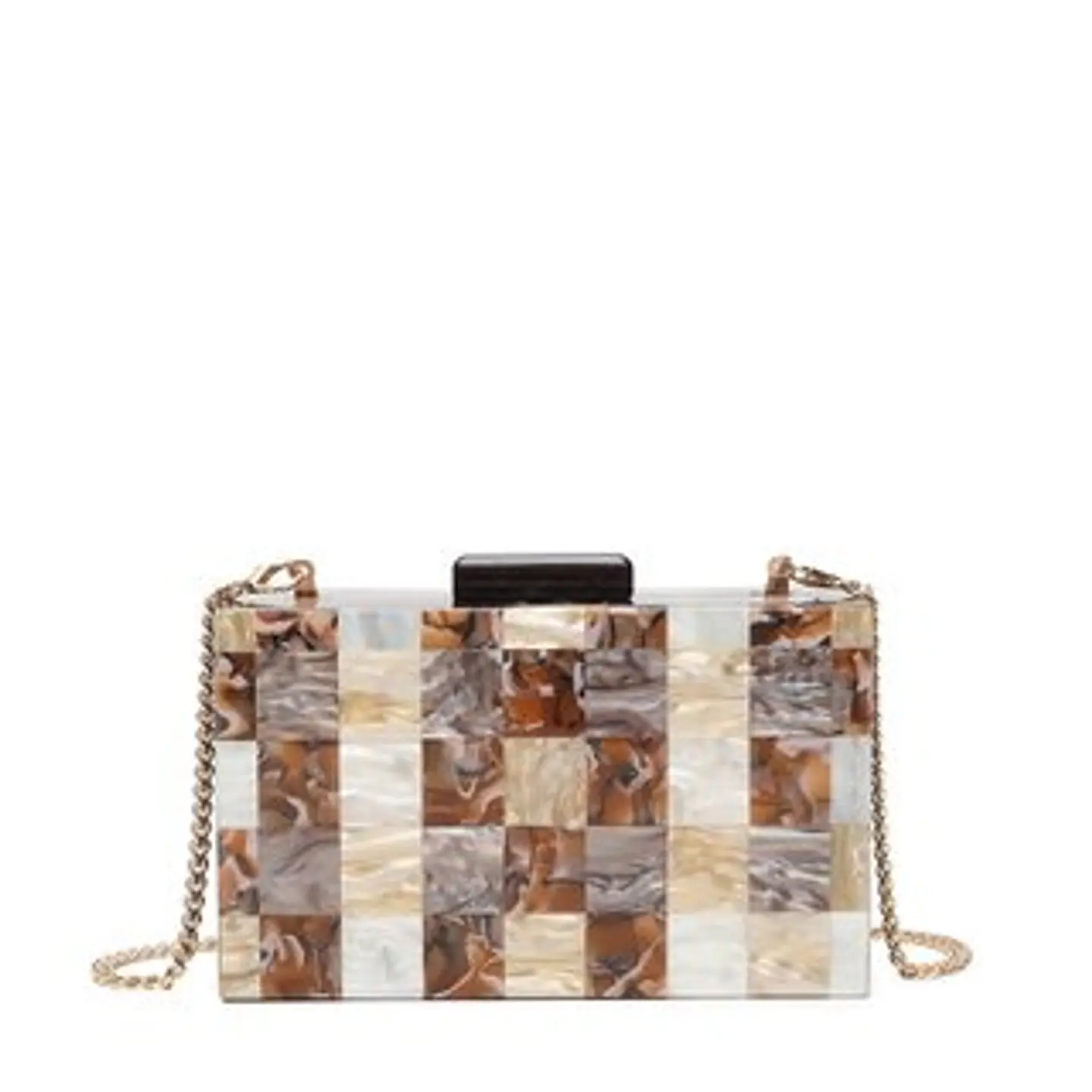 Pochette en acrylique pour femme incrustation paillettes étincelantes nuit 1