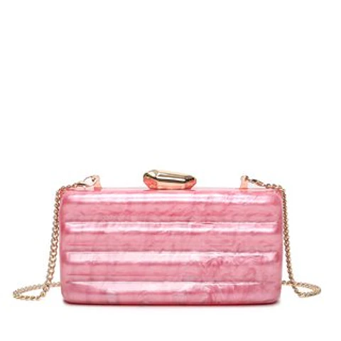 Pochette acrylique bicolore impact graphique moderne bureau et cocktail
