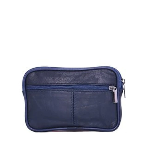 Porte monnaie rectangulaire double zip rangement ordonné compact