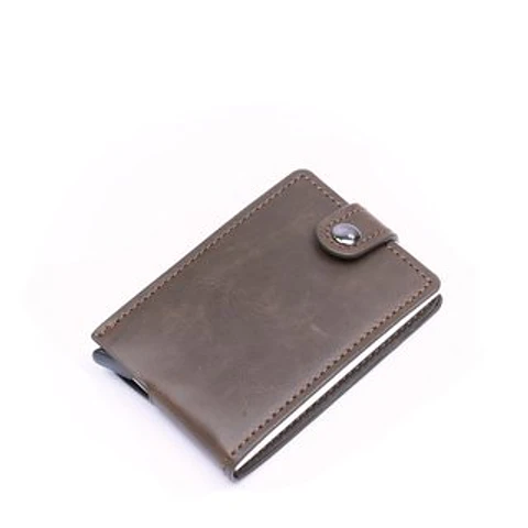 Porte cartes basique cuir lisse extra plat minimaliste pratique