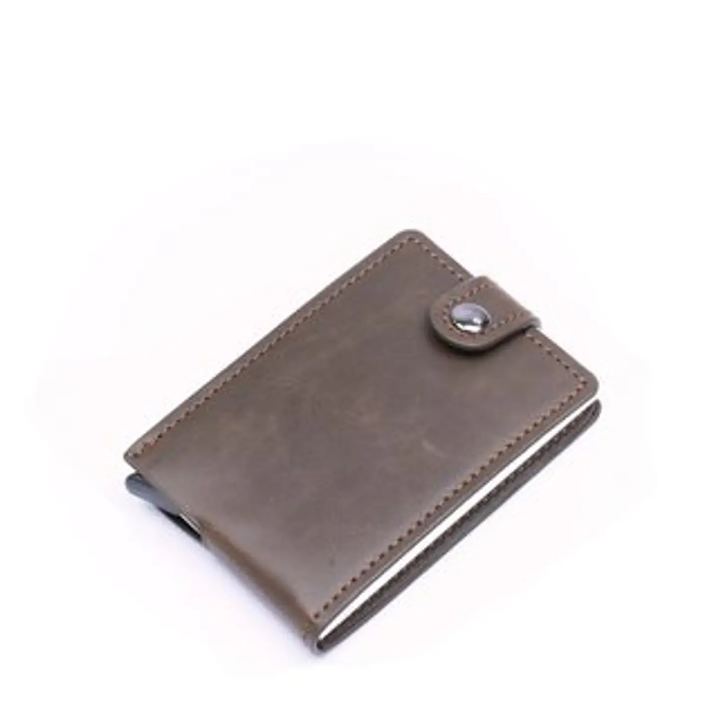 Porte cartes basique cuir lisse extra plat minimaliste pratique 1