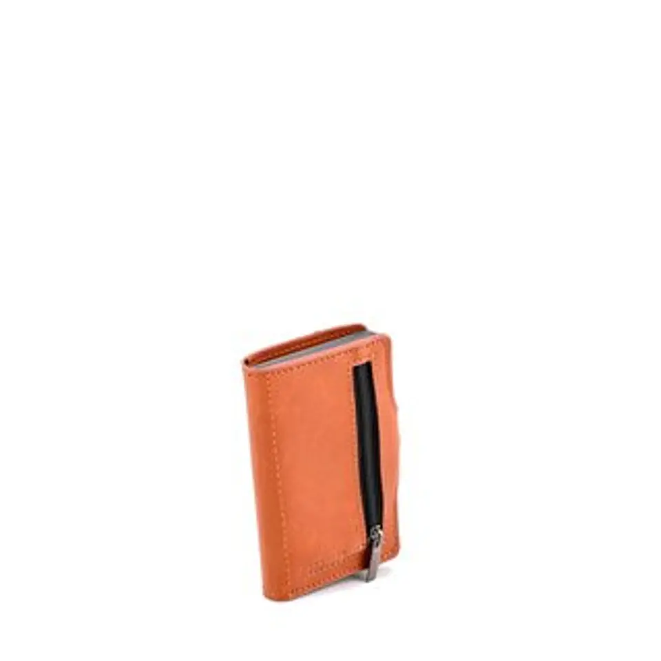 Porte cartes noir fermeture éclair sécurité renforcée format compact 1