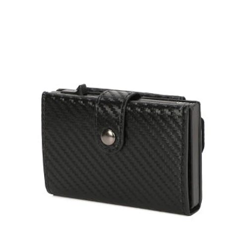 Porte cartes homme cuir matelassé relief géométrique contemporain