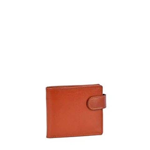 Portefeuille homme bouton pression discret cuir robuste
