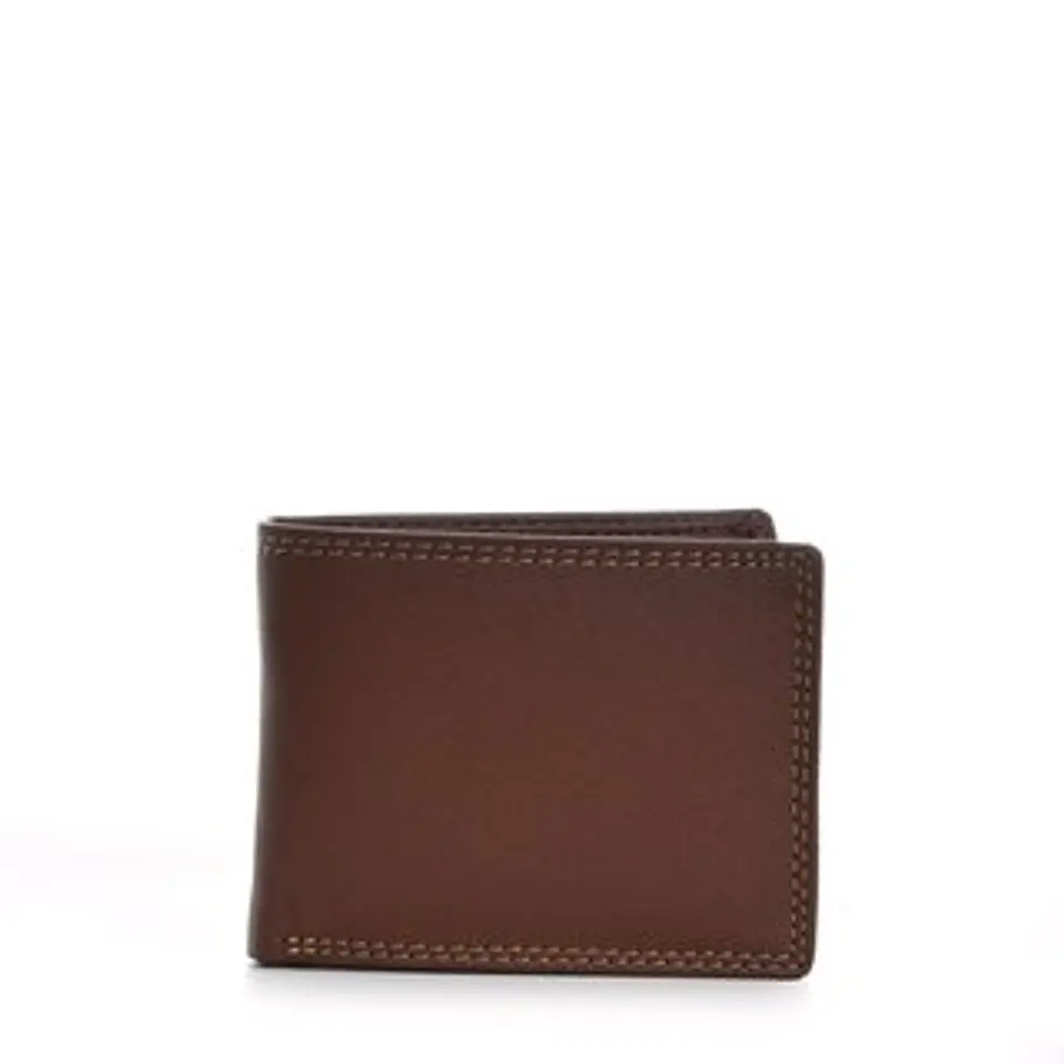 Portefeuille homme surpiqûres apparentes finitions soignées premium 1
