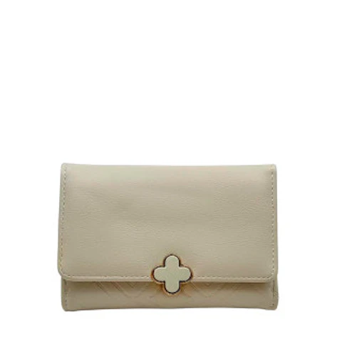Portefeuille femme motif trèfle chanceux relief original créateur