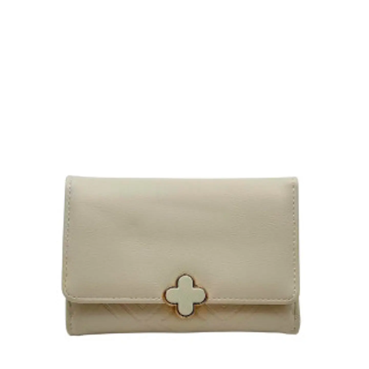 Portefeuille femme motif trèfle chanceux relief original créateur 1