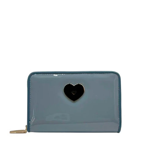 Portefeuille cuir verni femme éclat miroir maroquinerie chic luxe