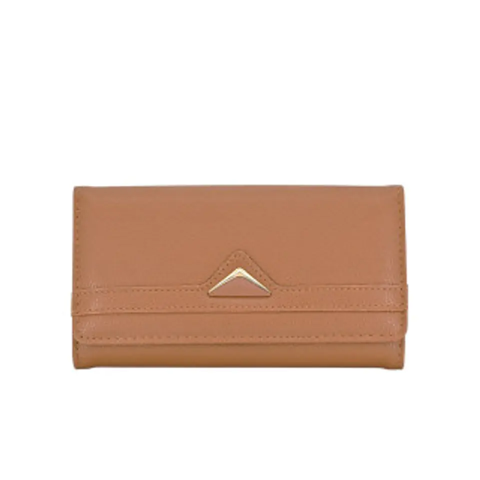 Portefeuille femme fermoir métallique traditionnel bronze esprit classique 1