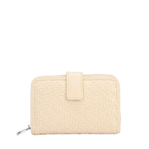 Portefeuille femme motif chevrons tissu jacquard graphique élégant