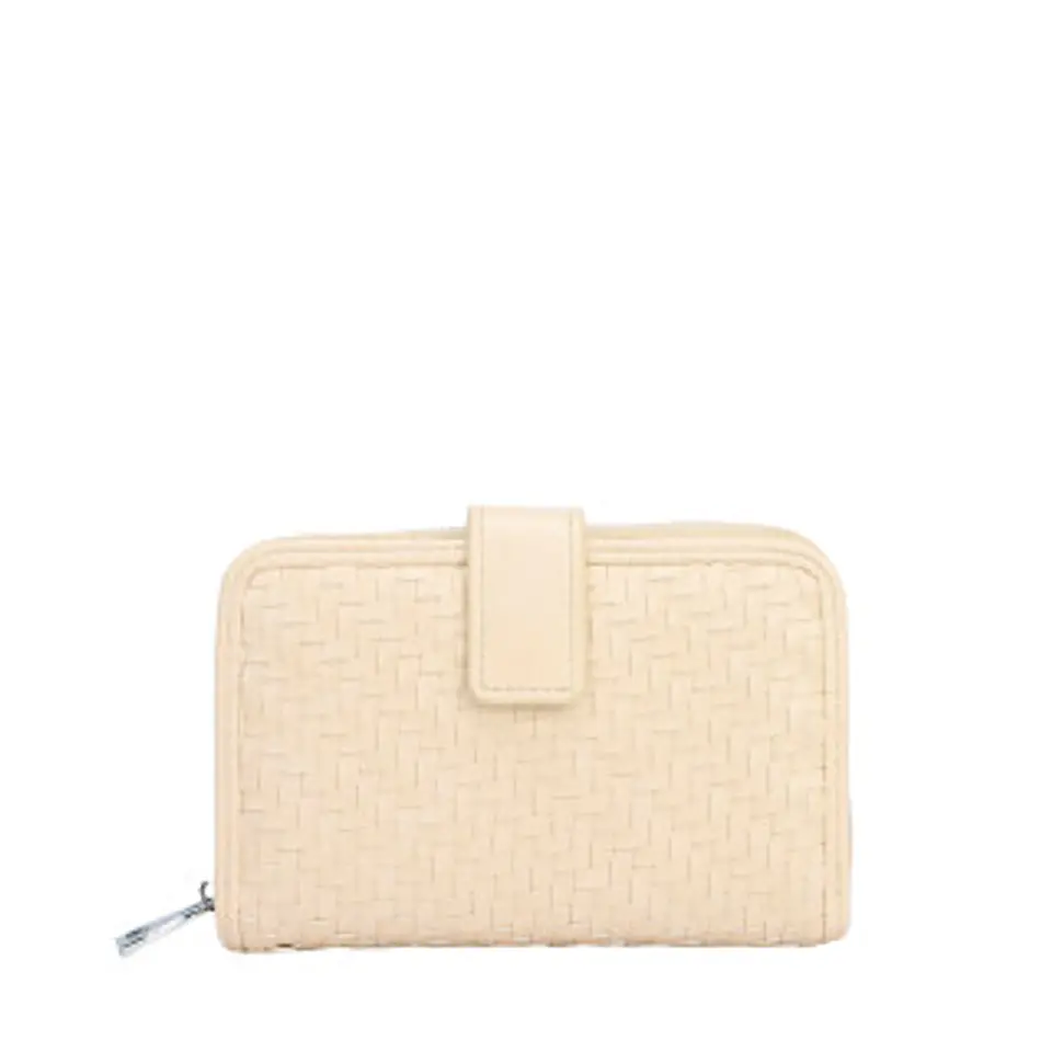 Portefeuille femme motif chevrons tissu jacquard graphique élégant 1