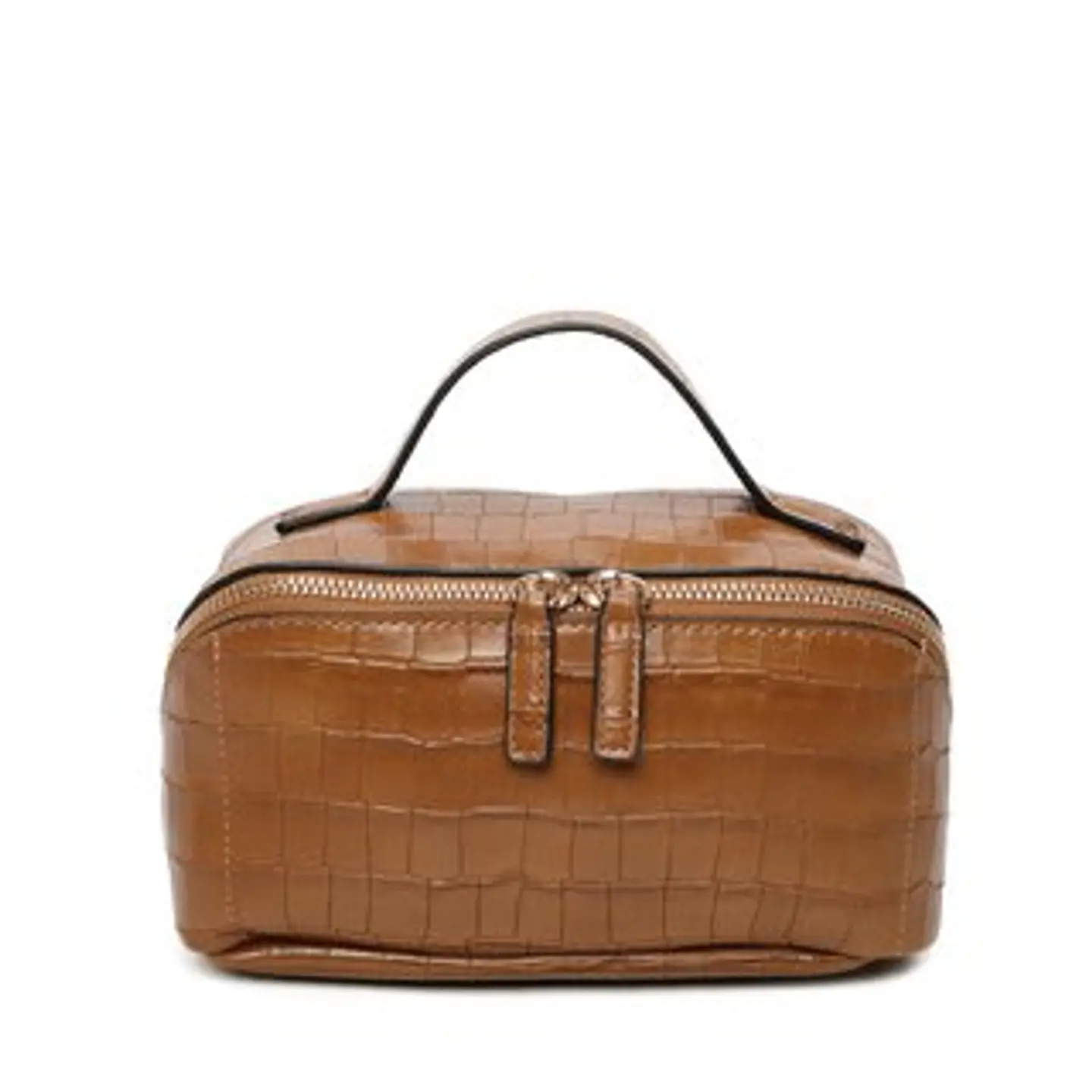 Trousse de toilette à motif crocodile relief prestigieux cuir vegan 1