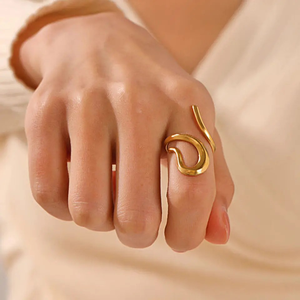 Bague Serpent en Acier Inoxydable, Intemporelle 1