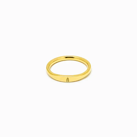 Bague Initiale Belle en Acier Inoxydable 17.6mm