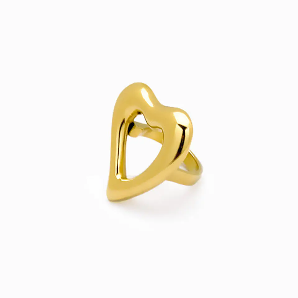 Bague Chic en Acier Inoxydable – Cœur 18mm 1