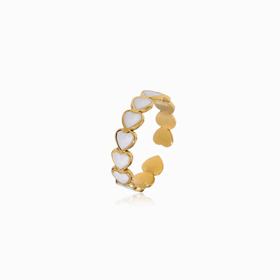 Bague Cœur Juvénile en Acier Inoxydable 1
