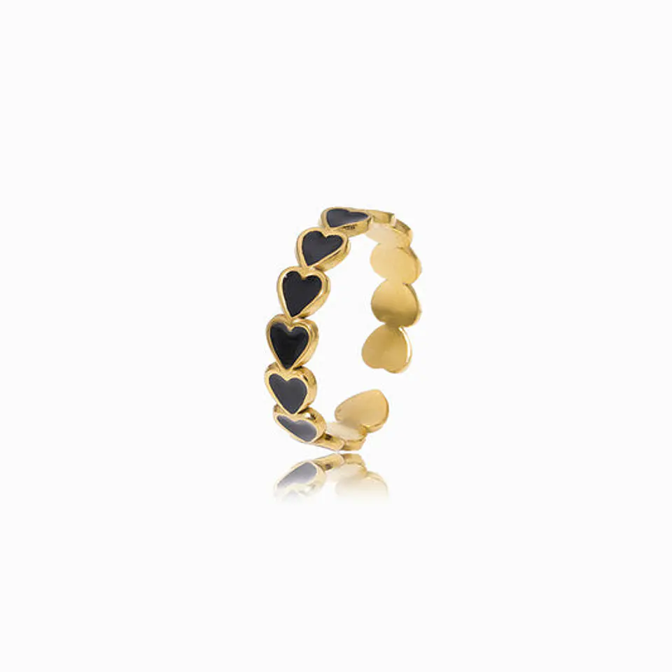 Bague Affirmée Cœur – Acier Inoxydable 1