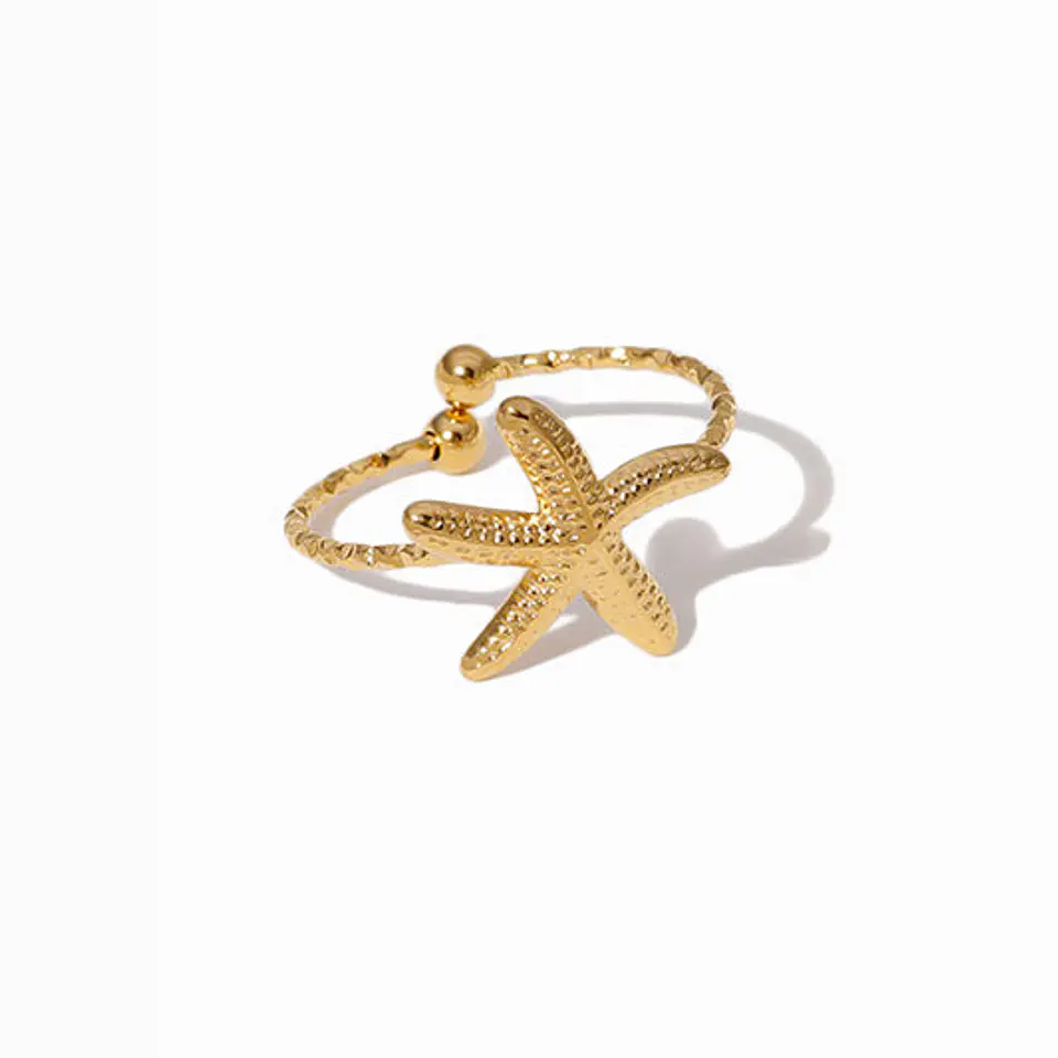 Bague Affirmée Étoile de Mer – Acier Inoxydable 1