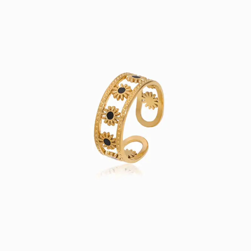 Bague Fleur Juvénile en Acier Inoxydable 1